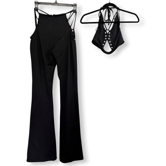 I. AM. GIA black Damina crop halter top S ONLY - Picture 6 of 11